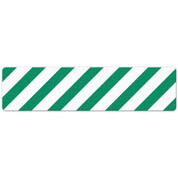 /////////// Hazard Stripe  - Green/White - 6"x24" Floor Sign 6/pkg