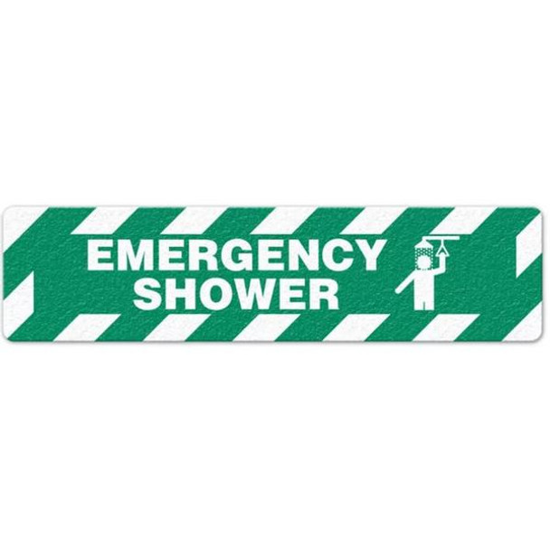 "Emergency Shower" - 6"x24" Floor Sign 6/pkg