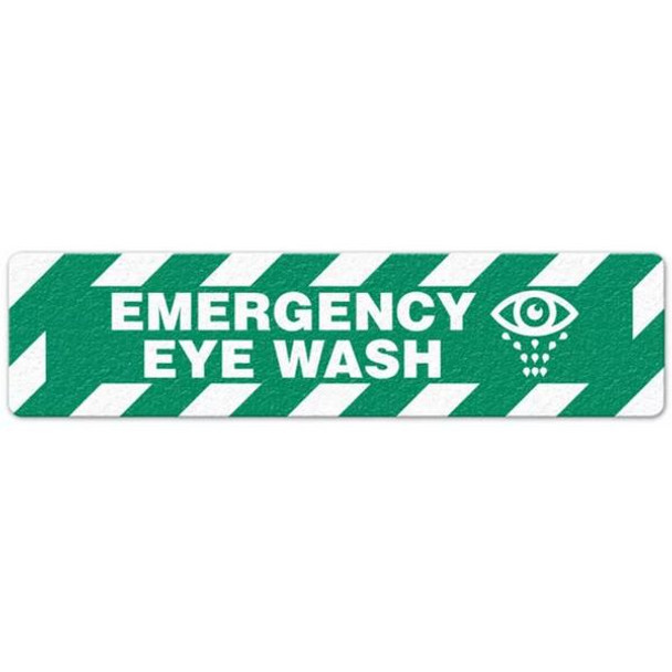 "Emergency Eye Wash" - 6"x24" Floor Sign 6/pkg
