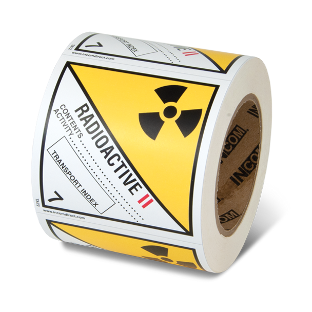 Class 7.2 DOT Label - Radioactive Materials II - Yellow