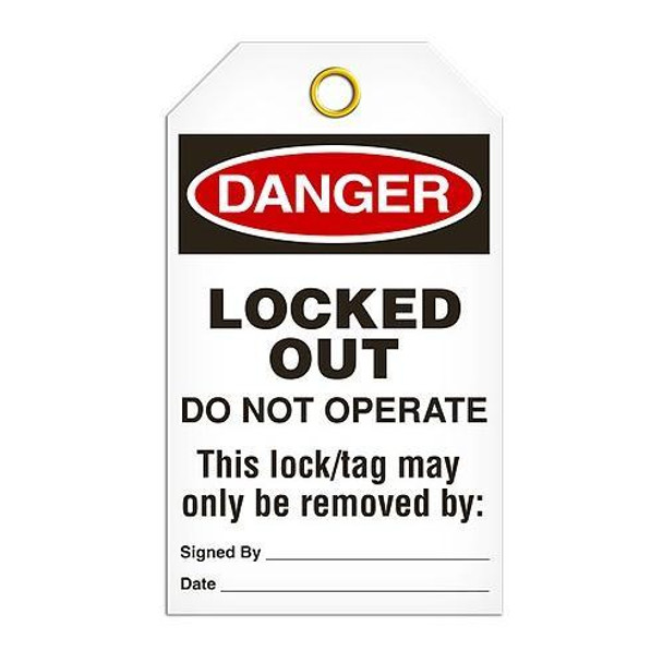 Danger "Lock Out" Tag- 25/pkg