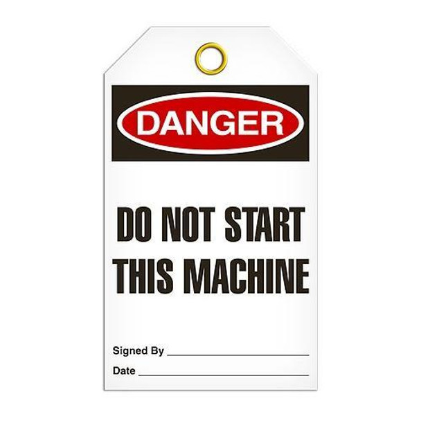 Danger "Do Not Start this Machine" Tag - 25/pkg