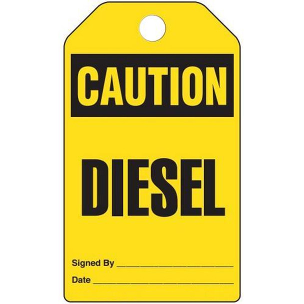 Caution "Diesel" Tag - 25/pkg