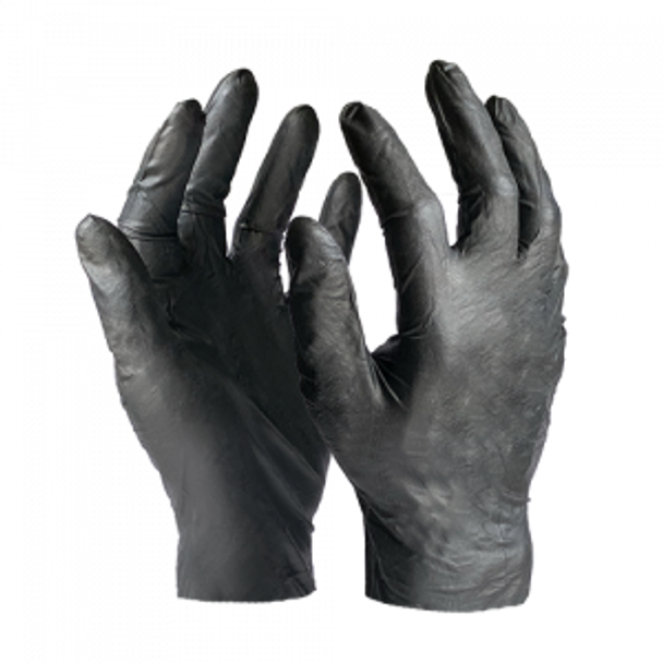 Nitrile Black PF 6 Mil Gloves (Pack of 10) | Diamond