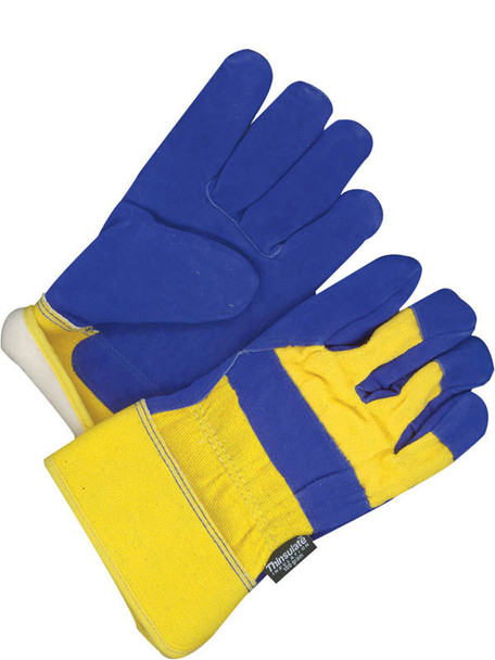 Fitter Glove Split Cowhide Lined Thinsulate C100 Blue/Gold (One Size) | Pack of 12