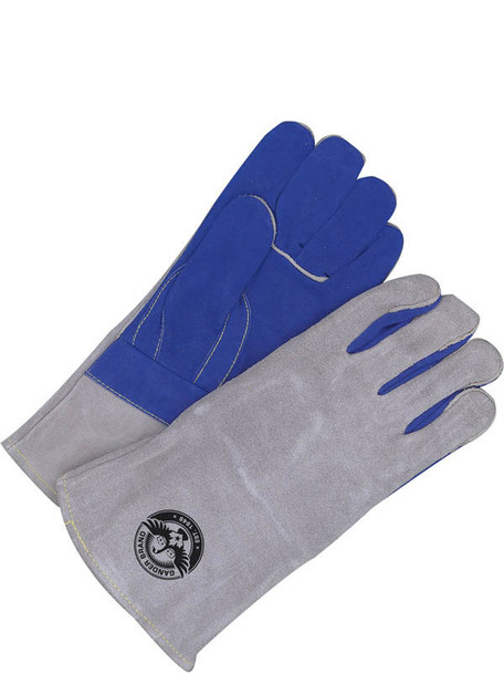 Welding Glove Split Leather Blue/Grey Kevlar Sewn | Pack of 12