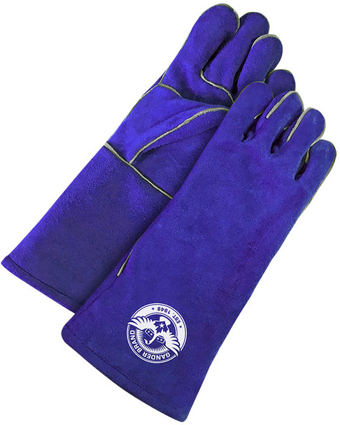 Welding Glove Split Leather Blue CarbonX Lining