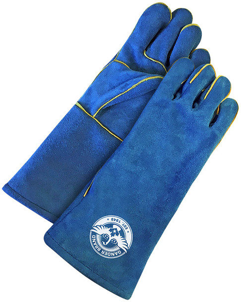 Welding Glove Split Leather Blue CarbonX Lining Slim Fit