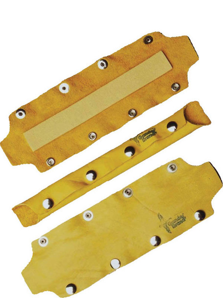 Welding Sweatband Grain Leather Gold w/Snaps (Sold per EACH) | Pack of 6