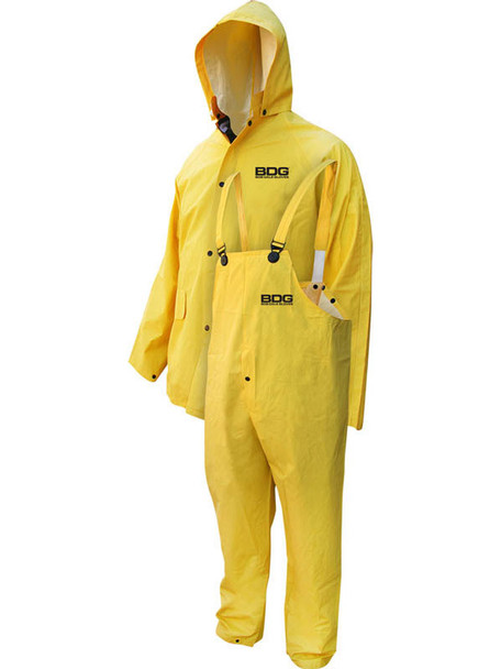 Rain Suit Flame Resistant PVC/Poly/PVC 3 Piece Suit (Sold per EACH)