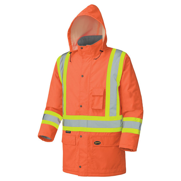 Hi-Vis 300D Winter Waterproof Safety Parka | Pioneer 5030/5031/5031BK   Safety Supplies Canada