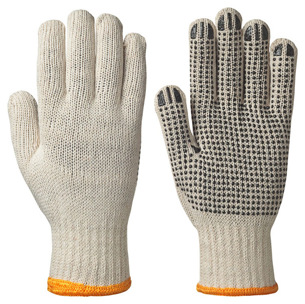Knitted Poly/Cotton Glove with PVC Dots on Palm | 12 Pk | Pioneer 501/502   Safety Supplies Canada