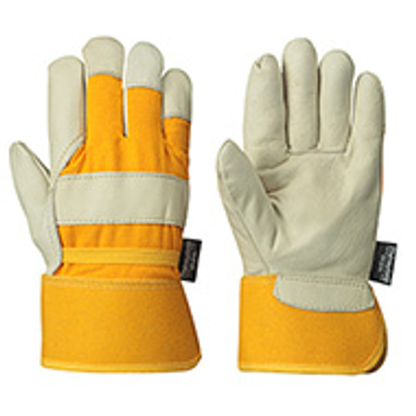 Cowgrain Glove - 1-Pc Palm - Yellow Back - Thinsulate® Lined (12Pk) | Pioneer 632   Safety Supplies Canada