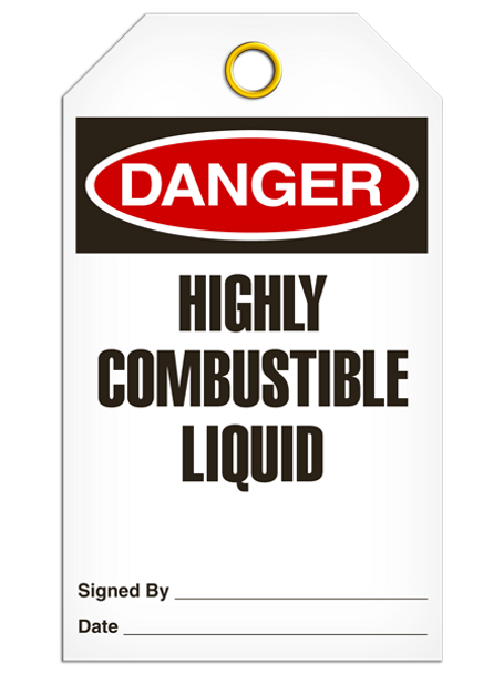 Danger Highly Combustible Liquid | Pkg/25 | INCOM