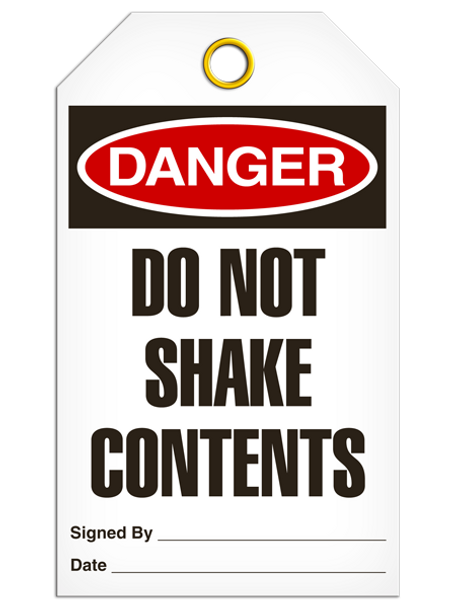 Danger - Do Not Shake Contents | PKG/25 | INCOM