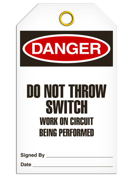 Danger - Do Not Throw Switch Work On Circuit Being Performed | Pack /25 | INCOM