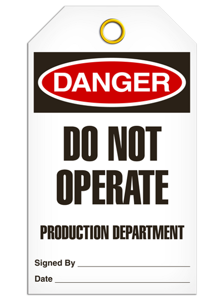 DANGER - Do Not Operate Production Department  | Pack /25 | INCOM