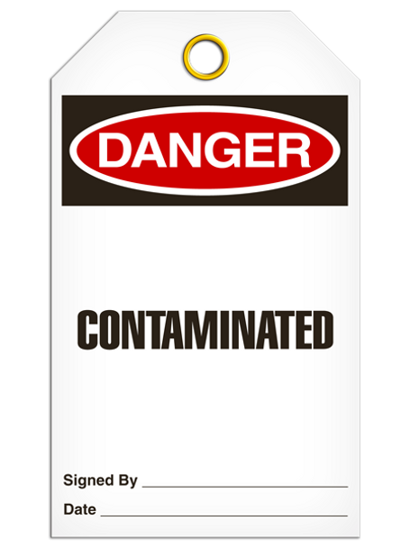 Danger - Contaminated  | Pack /25 | INCOM