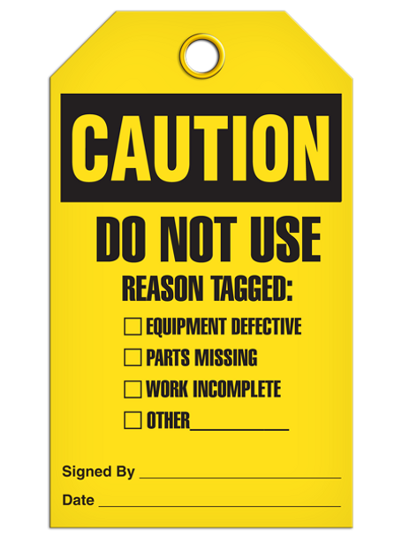 Caution - Do Not Use Reason Tagged:   | Pack of 25 | INCOM