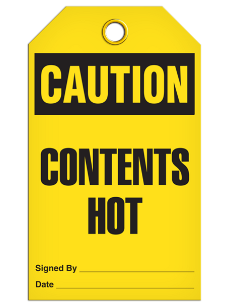 Caution - Contents Hot  | Pack of 25 | INCOM