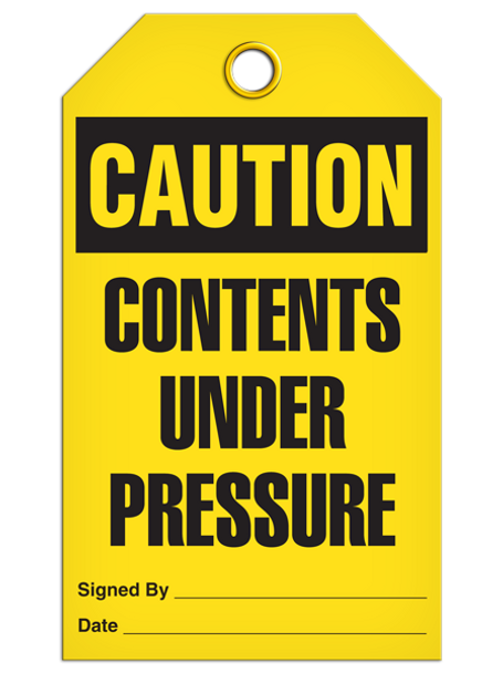 Caution - Contents Under Pressure  | Pack of 25 | INCOM