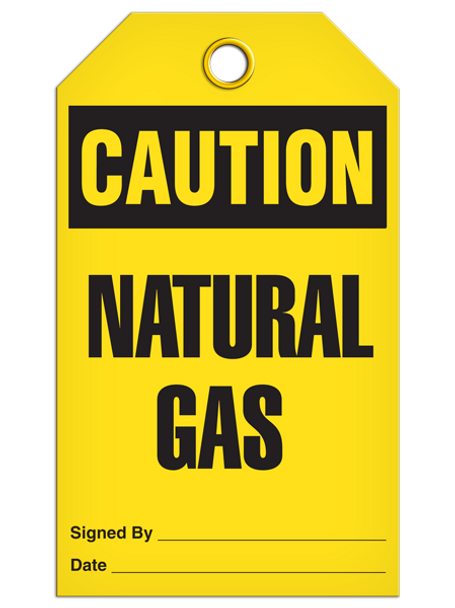 Caution - Natural Gas  | Pack of 25 | INCOM