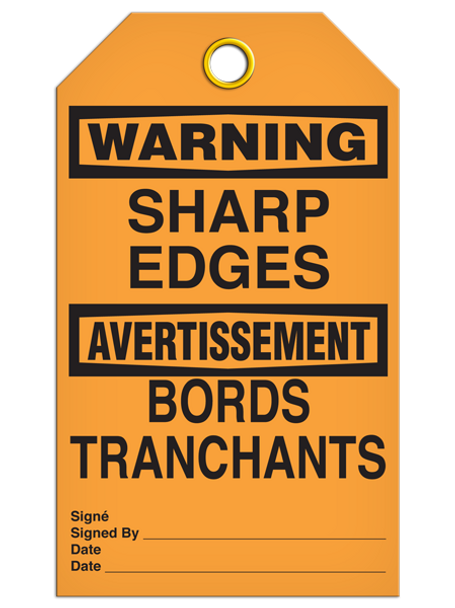 Bilingual Warning Sharp Edges | PKG/25 | INCOM