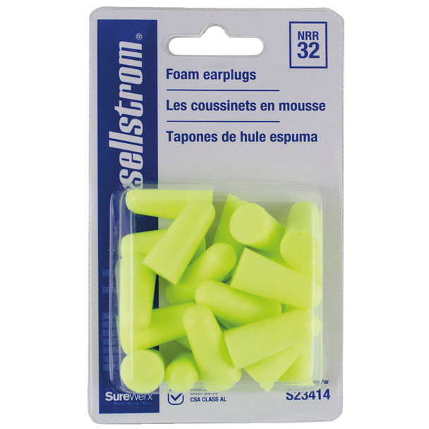 Disposable Ear Plugs Bullet Shape | 500 Pkg | Sellstrom S23413   Safety Supplies Canada