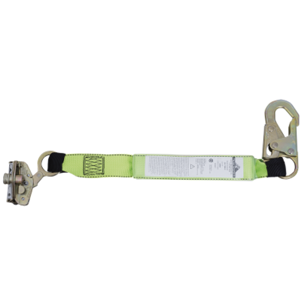 E6 Shock Absorbing Lanyard - SP - Single Leg - Snap & ADP Rope Grab | Peakworks SA-7206-2   Safety Supplies Canada