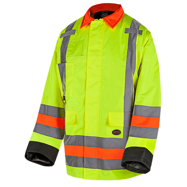 Hi-Viz Quebec Winter Insulated Traffic Control Jacket | Pioneer