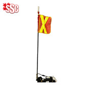Buggy Whip Full Lit Pole with PVC Cover & Top Light (Buggy Whip Only)