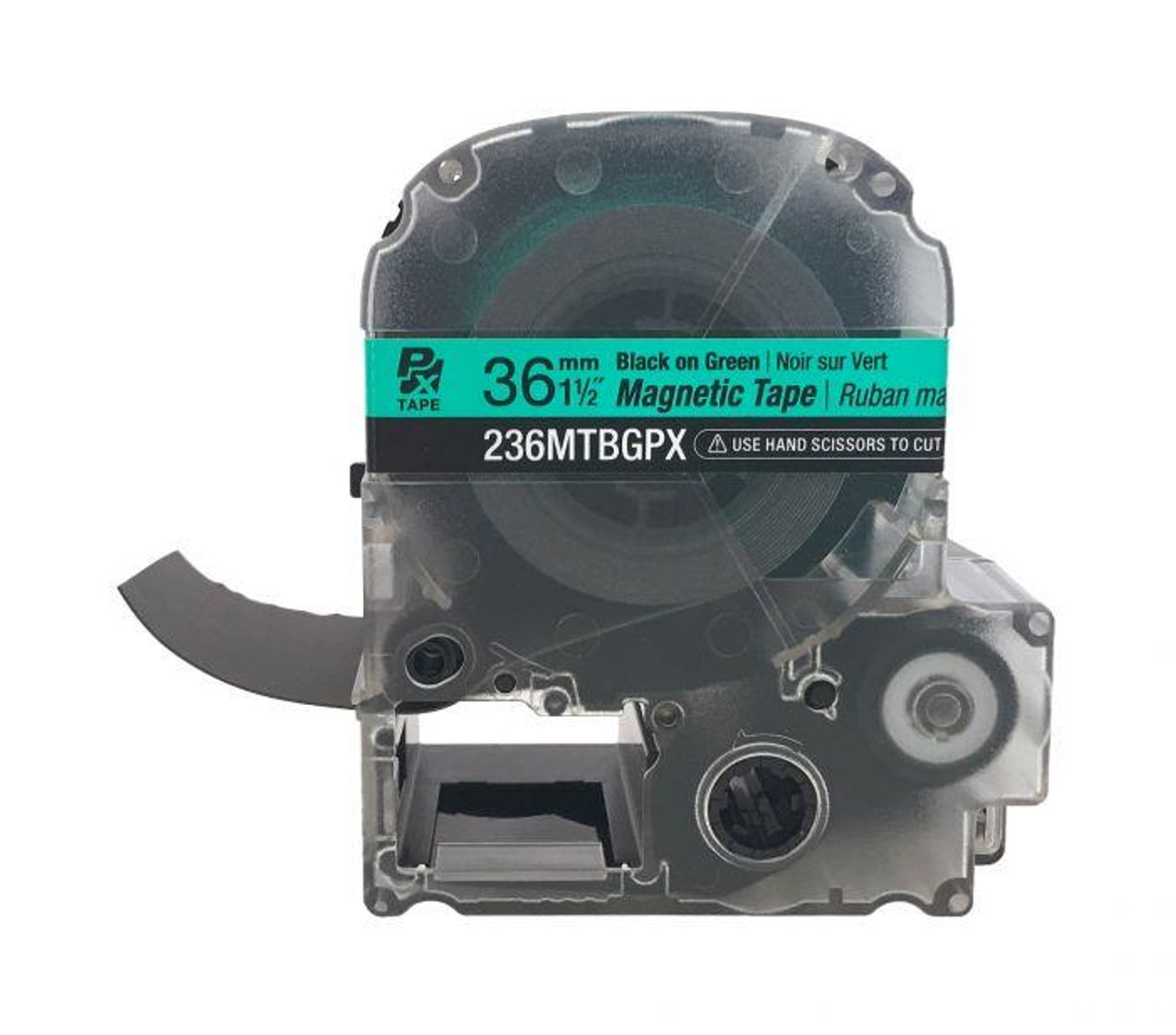 Epson/K-SUN 236MTBGPX-4.9 BLK ON GRN PX Label Tape 1-1/2