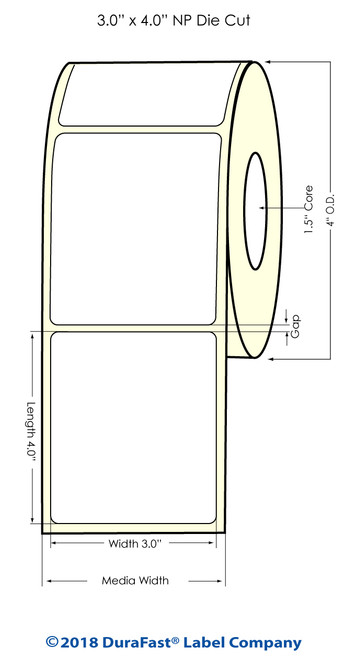 TM-C3500 3" x 4" NP (1A) Matte Paper Inkjet Labels 290/Roll TM-C3500 3" x 4" NP (1A) Matte Paper Inkjet Labels 290/Roll