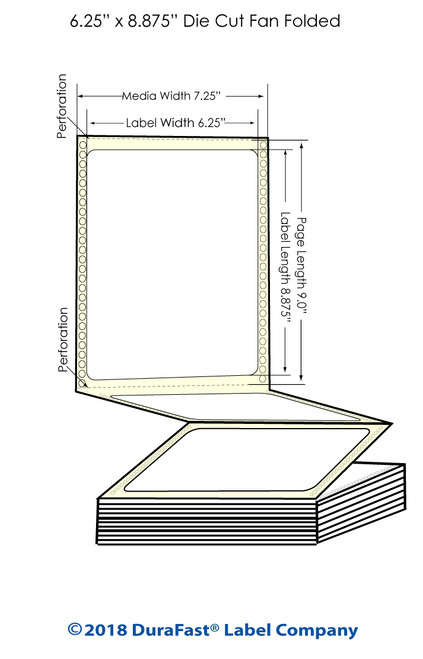 GP-C831 6.26" x 8.875" High Gloss Paper Inkjet Labels 850/Carton