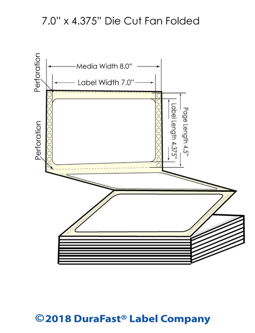 GP-C831 7" x 4.375" Chemical Inkjet Labels 1200/Carton