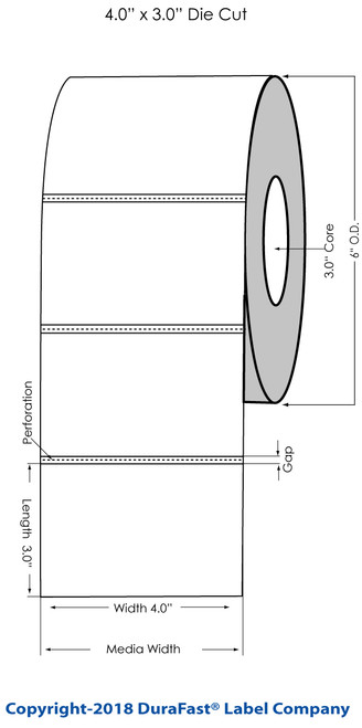 LX500 4"x 3" Matte Receipt Tags 500/Roll