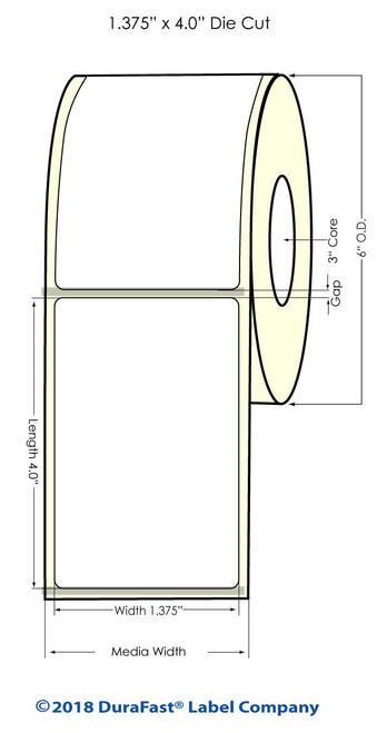 TM-C7500G 1.375" x 4" High Gloss Paper Inkjet Labels 600/Roll