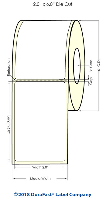 LX900 2" x 6" Silver Polyester Inkjet Labels 400/Roll (937012) LX900 2" x 6" Silver Polyester Inkjet Labels 400/Roll (937012)