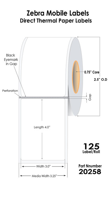 Zebra Mobile Labels for QLN420 | ZQ620 | ZQ630