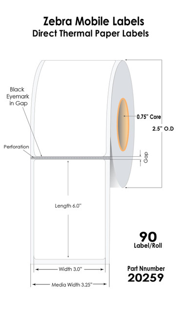 Zebra Mobile Labels for QLN420 | ZQ620 | ZQ630