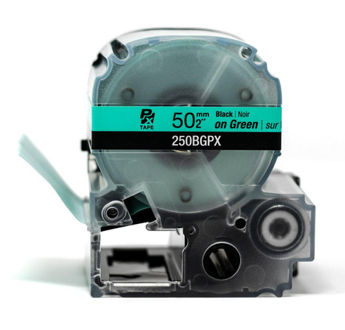 Epson/K-Sun Z-Series 50MM 2" X 26.2' BLACK ON GREEN PET TAPE 8M Epson/K-Sun Z-Series 50MM 2" X 26.2' BLACK ON GREEN PET TAPE 8M
