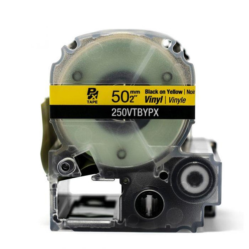 Epson/K-Sun Z-Series 50MM 2" X 22.9' BLACK ON YELLOW VINYL TAPE 7M Epson/K-Sun Z-Series 50MM 2" X 22.9' BLACK ON YELLOW VINYL TAPE 7M