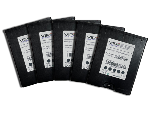 VIPColor VP610/VP700 Black Memjet Ink Cartgridge - 5 Pack / 250 ml