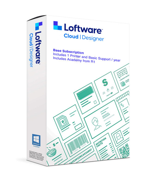 Loftware Cloud Designer (Base Subscription: Includes 1 printer)