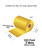 Zebra 4.33" x 243 Feet (110mm x 74m) HL101 Gold Textile Resin Ribbon with Ink OUT