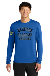 Heritage Academy Swimming Long Sleeve Performance T-Shirt 