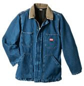 Denim Zip Front Chore Coat