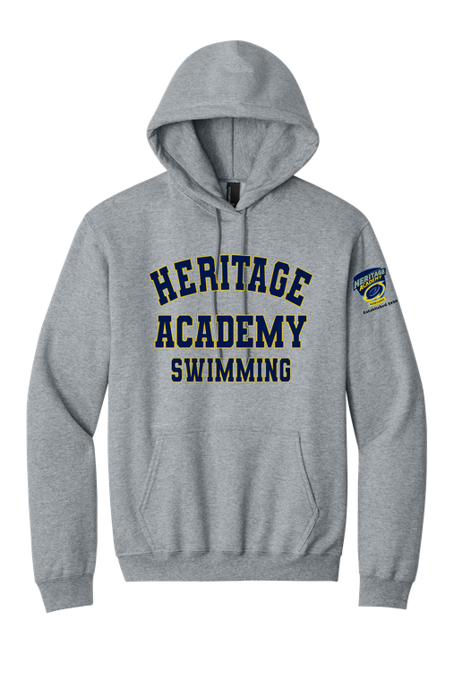 Heritage Academy Swimming Fleece Pullover Hooded Sweatshirt