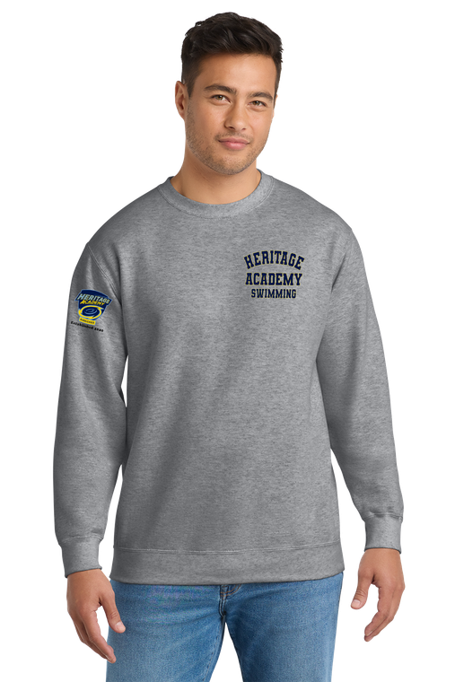 Heritage Academy Swimming Fleece Crewneck Sweatshirt 