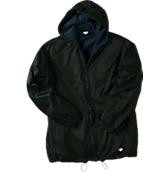 Fleece Lined Hooded Nylon Jacket